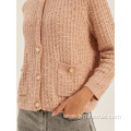 Comfortable Thickened Pearl Button Sweater